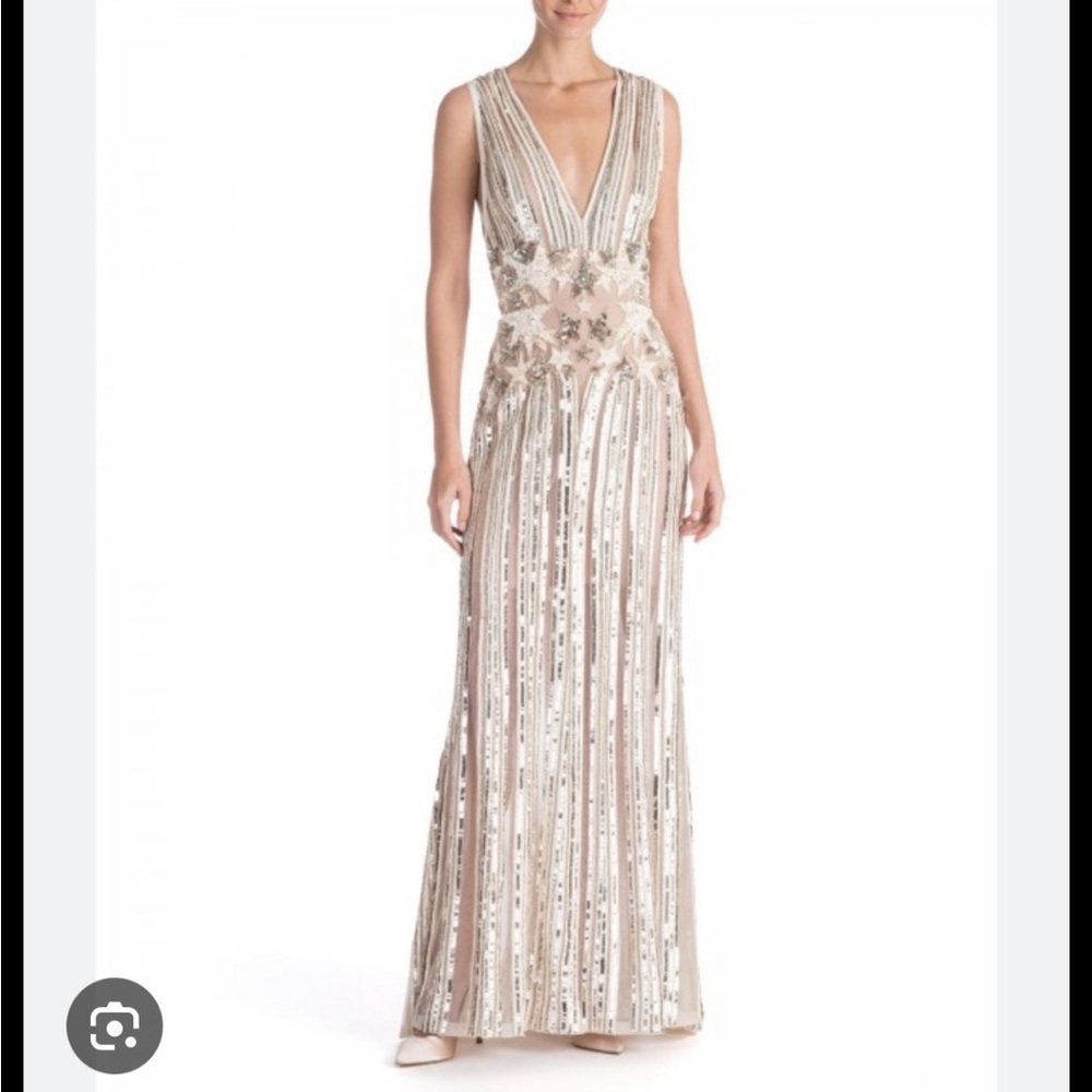 💗💗💗💗Elie Saab Turquoise Sequin Maxi Dress💗💗💗💗 - Picture 8 of 8